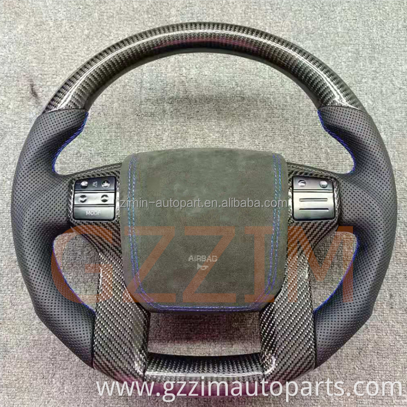 Customized high quality Car Real Carbon Fiber Round / Square Steering Wheel for prado FJ150